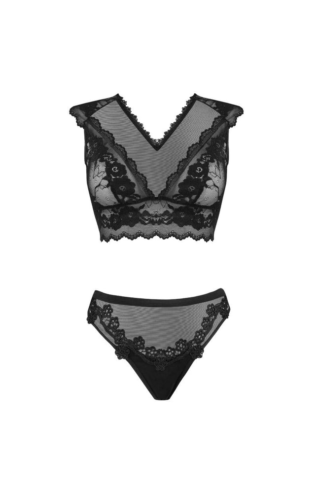 LIVCO CORSETTI FASHION - TIMOSAN LC 90631 REGGISENO + SLIP NERO L/XL