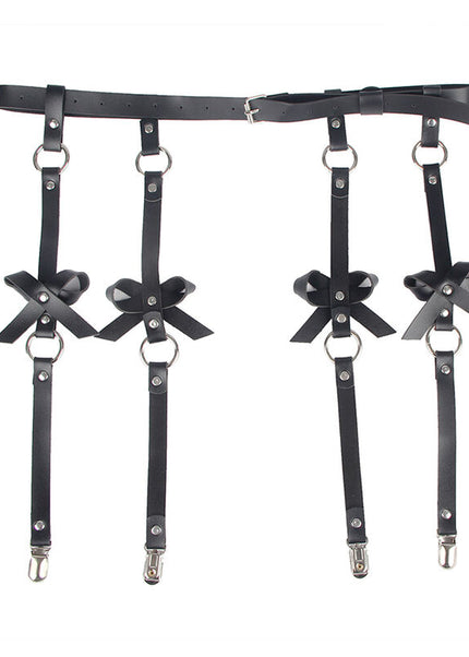 SUBBLIME - CATENA IN PELLE PER GAMBE NERA TAGLIA UNICA