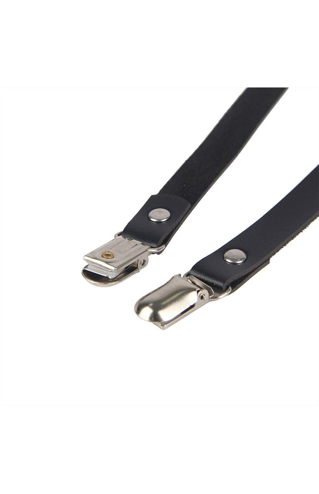 SUBBLIME - CATENA IN PELLE PER GAMBE NERA TAGLIA UNICA