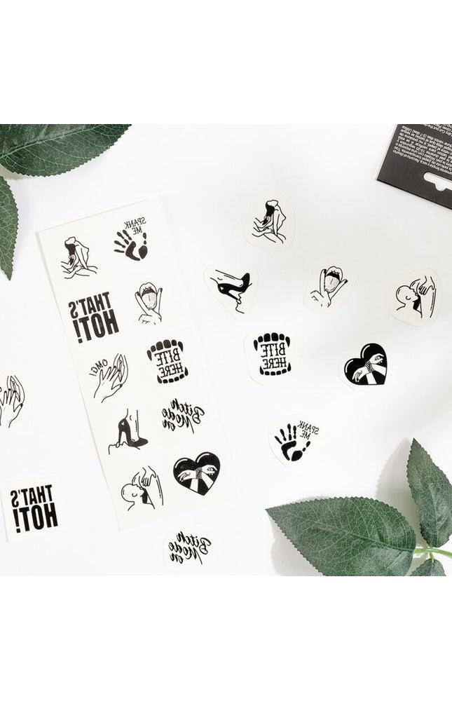 SECRET PLAY - SET DI 10 TATUAGGI TEMPORANEI COLLEZIONE KINKY