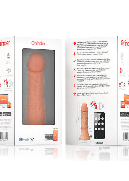 ONINDER - DILDO VIBRATORE GRANDE BOGOTÁ 9 VELOCITÀ NATURALE 22 CM -O- 4.5 CM - APP GRATUITA