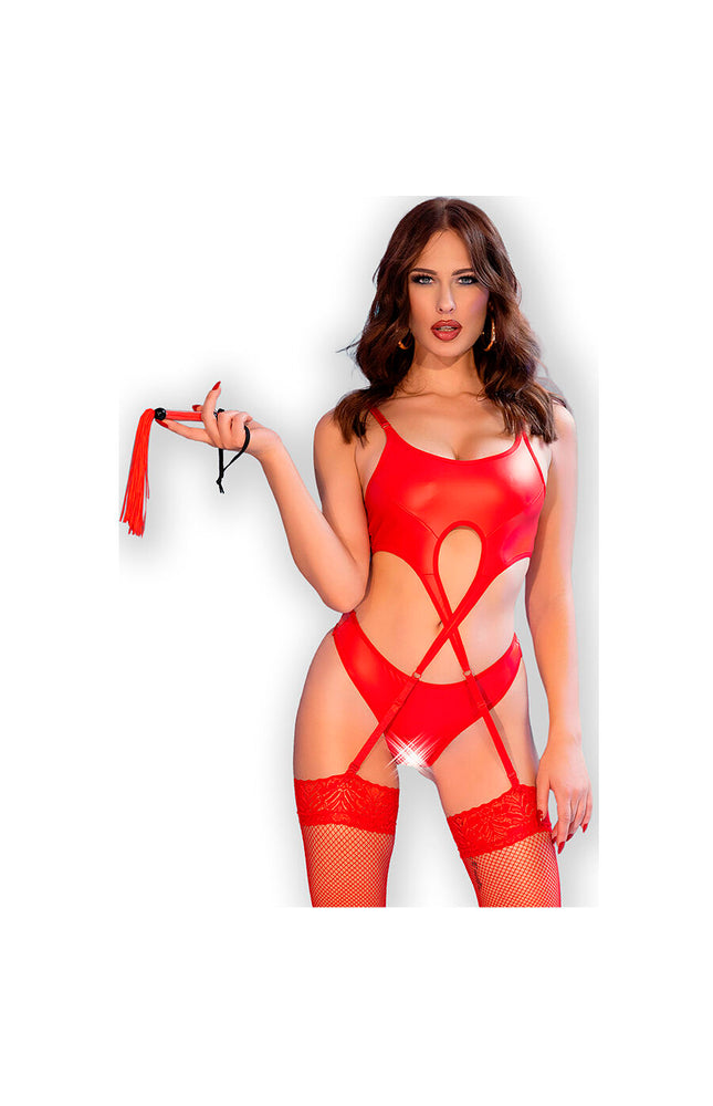 CHILIROSE - CR 4625 SET QUATTRO PEZZI CROTCHLESS NERO S