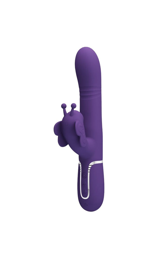 PRETTY LOVE - VIBRATORE MULTIFUNZIONE RABBIT 4 IN 1 FARFALLA VIOLA