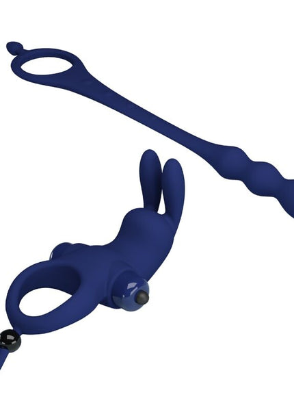 PRETTY LOVE - AYAD ANELLO VIBRATORE RABBIT CON SPINA BLU