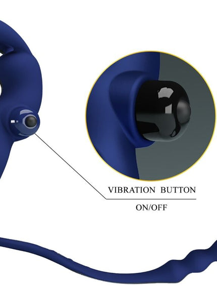 PRETTY LOVE - AYAD ANELLO VIBRATORE RABBIT CON SPINA BLU