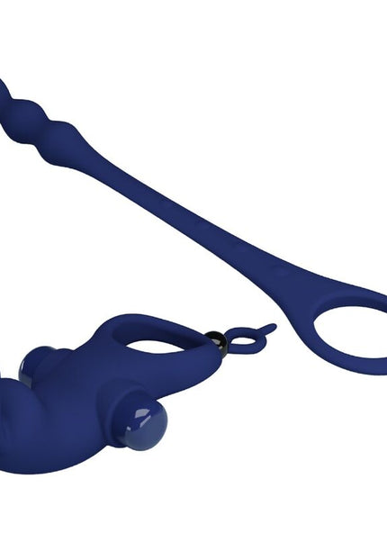 PRETTY LOVE - AYAD ANELLO VIBRATORE RABBIT CON SPINA BLU