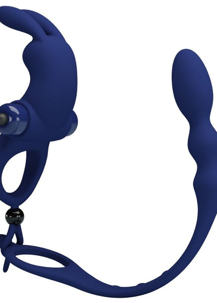 PRETTY LOVE - AYAD ANELLO VIBRATORE RABBIT CON SPINA BLU