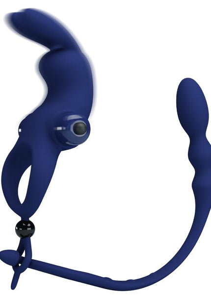 PRETTY LOVE - AYAD ANELLO VIBRATORE RABBIT CON SPINA BLU
