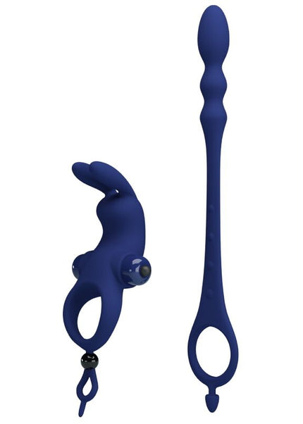 PRETTY LOVE - AYAD ANELLO VIBRATORE RABBIT CON SPINA BLU