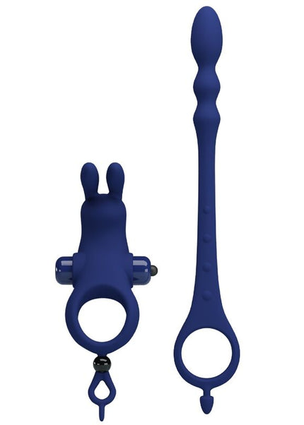 PRETTY LOVE - AYAD ANELLO VIBRATORE RABBIT CON SPINA BLU
