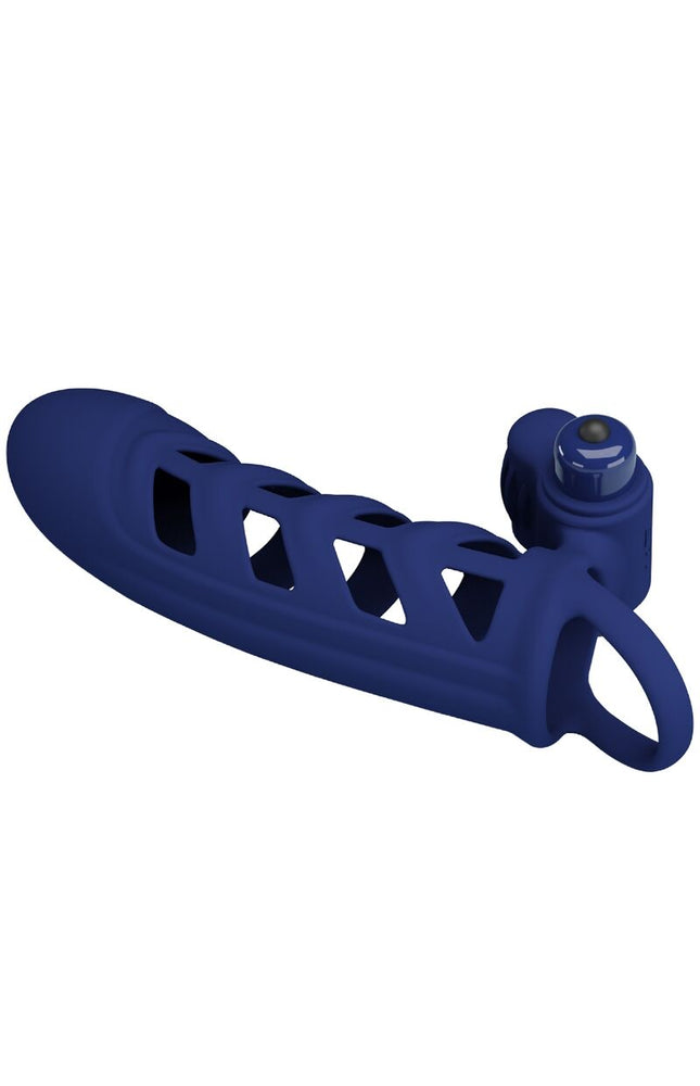 PRETTY LOVE - ALTAF ANELLO VIBRATORE CON GUAINA IN SILICONE BLU