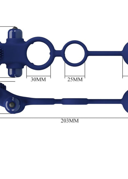 PRETTY LOVE - REMINGTON DOPPIO ANELLO VIBRANTE CON SPINA BLU