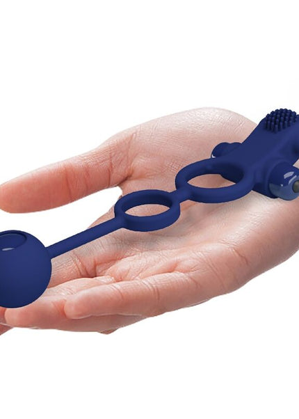 PRETTY LOVE - REMINGTON DOPPIO ANELLO VIBRANTE CON SPINA BLU