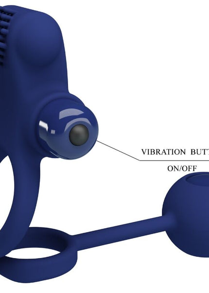 PRETTY LOVE - REMINGTON DOPPIO ANELLO VIBRANTE CON SPINA BLU