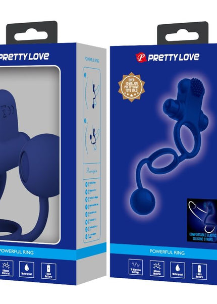 PRETTY LOVE - REMINGTON DOPPIO ANELLO VIBRANTE CON SPINA BLU