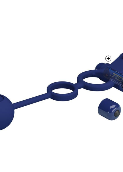 PRETTY LOVE - REMINGTON DOPPIO ANELLO VIBRANTE CON SPINA BLU