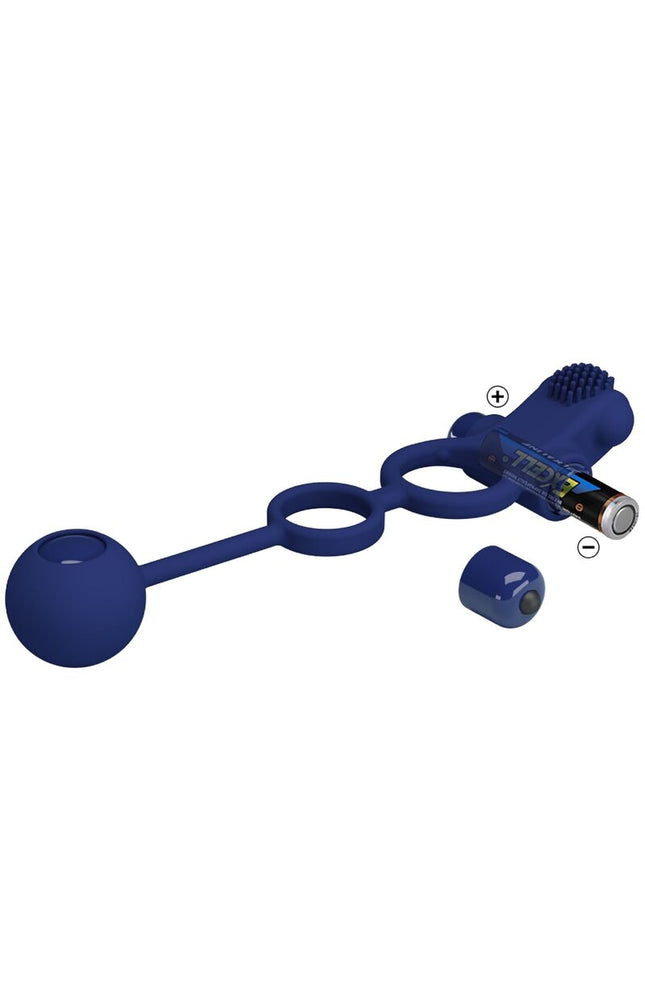 PRETTY LOVE - REMINGTON DOPPIO ANELLO VIBRANTE CON SPINA BLU