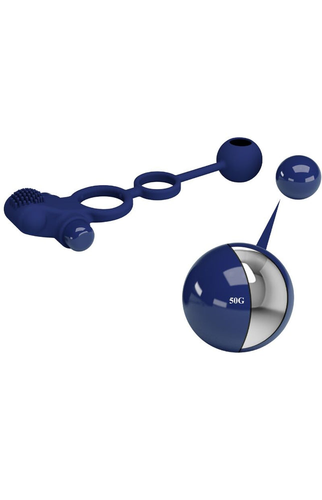 PRETTY LOVE - REMINGTON DOPPIO ANELLO VIBRANTE CON SPINA BLU