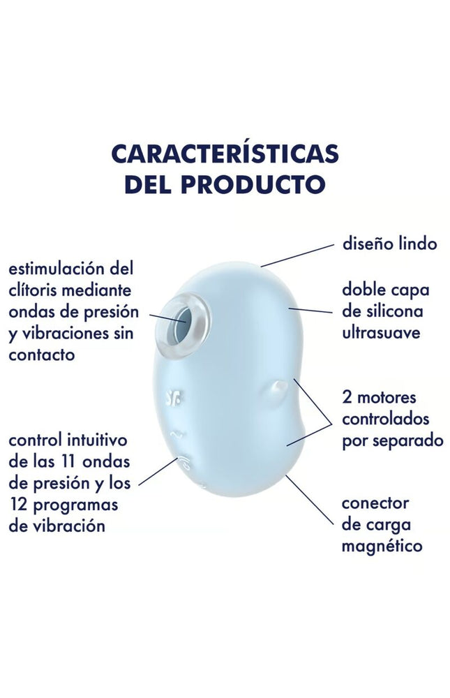 SATISFYER - CUTIE GHOST VIBRATORE LAY-ON AZZURRO