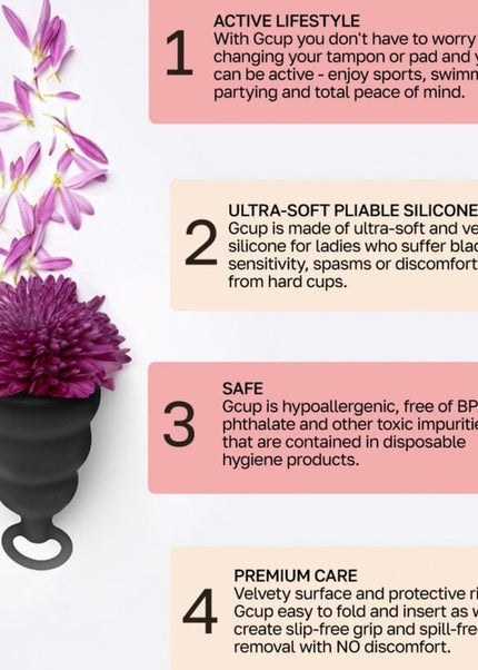 G-VIBE - GCUP COPPA MESTRUALE NERA