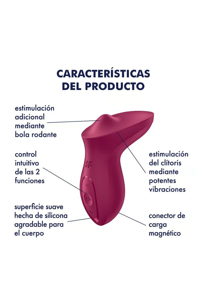 SATISFYER - VIBRATORE ECCITANTE DA APPOGGIO CLITORIDE FUCSIA