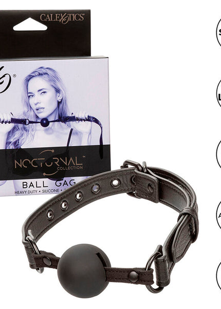 CALEXOTICS - BALL GAG NOTTURNO IN SILICONE NERO