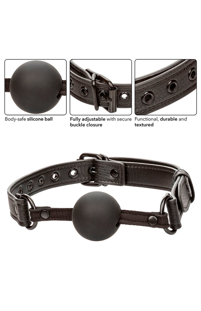 CALEXOTICS - BALL GAG NOTTURNO IN SILICONE NERO