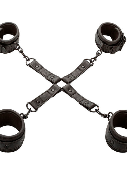 CALEXOTICS - NOCTURNAL CONNETTORE HOG TIE CUERO REGOLABILE NERO