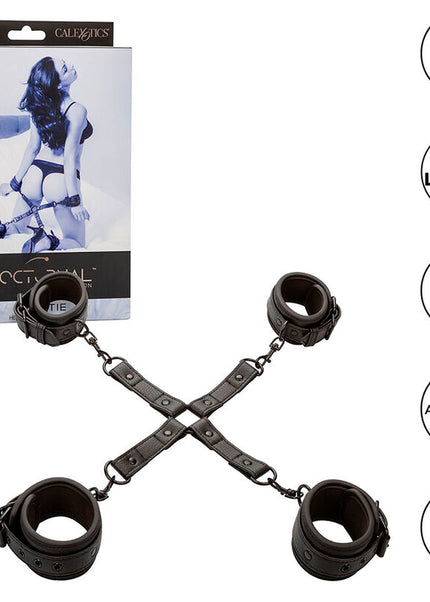 CALEXOTICS - NOCTURNAL CONNETTORE HOG TIE CUERO REGOLABILE NERO