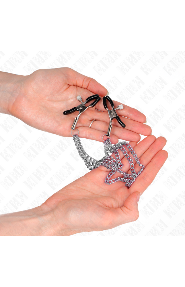 KINK - PINZE PER CAPEzzoli CON 3 CATENE ARGENTO 20/23/28 CM