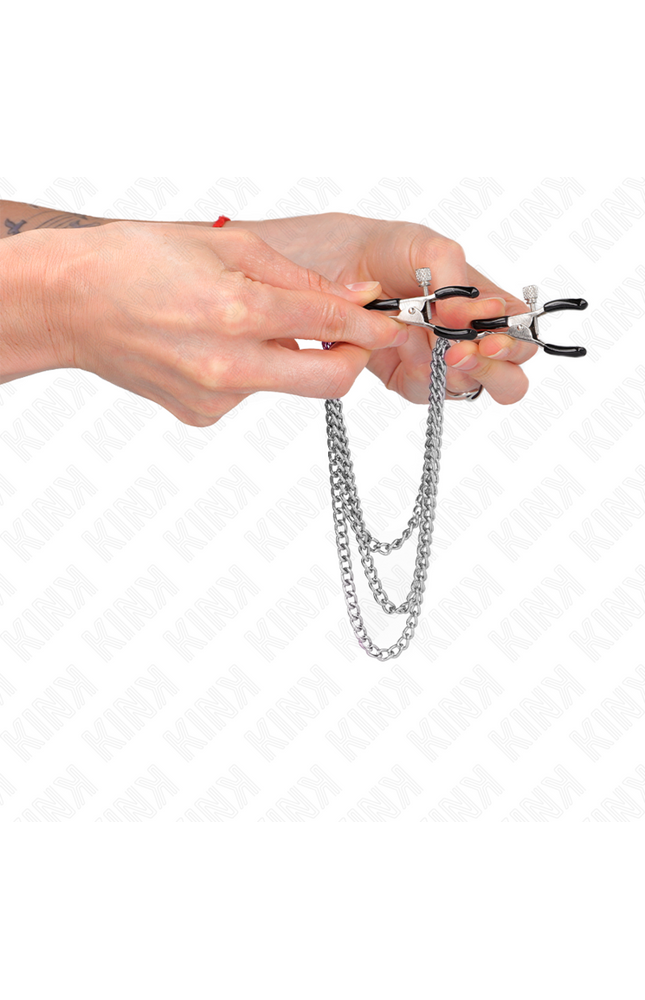 KINK - PINZE PER CAPEzzoli CON 3 CATENE ARGENTO 20/23/28 CM