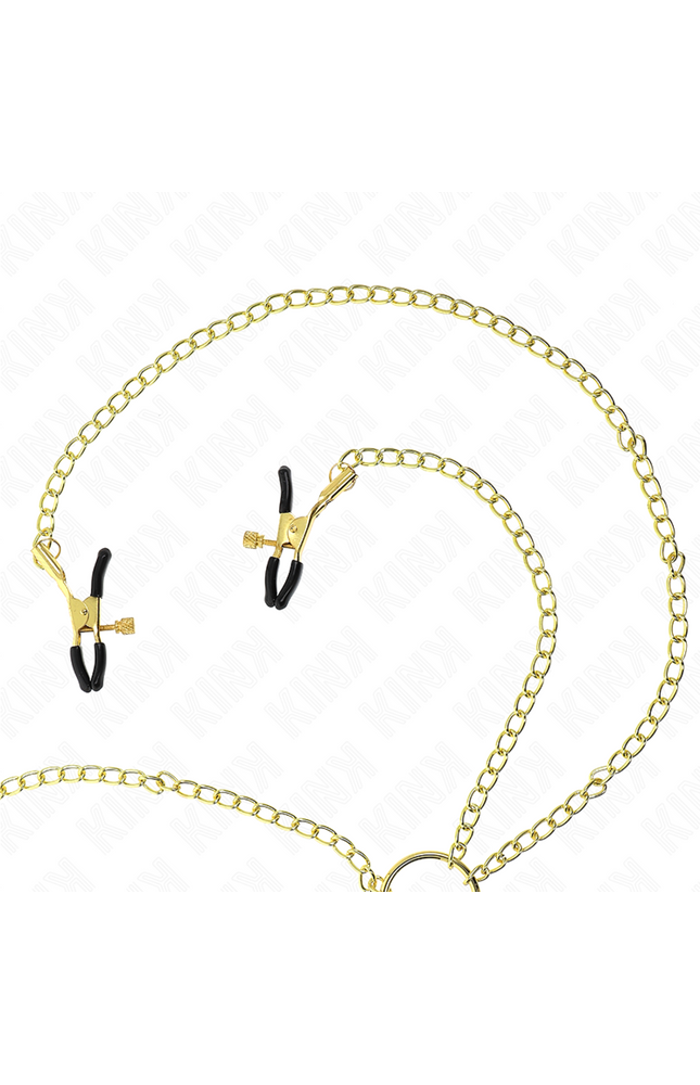 KINK - 4 MORSETTI PER CAPEZZOLI E CLIT REGOLABILI ORO