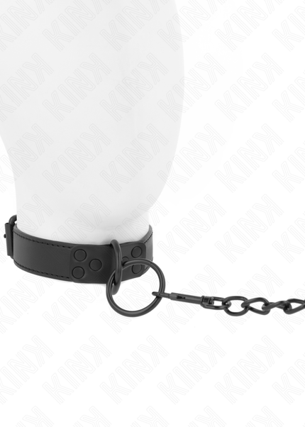 KINK - COLLARE CON GUINZAGLIO SCURO 65 CM REGOLABILE 37-54 CM X 3 CM