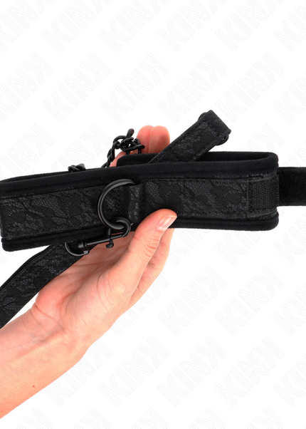 KINK - COLLARE MODELLO BASE CON GUINZAGLIO 77 CM MODELLO 5 REGOLABILE 34-54 CM X 5 CM