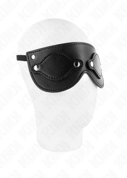 KINK - MASCHERA IN SIMILPELLE CON COPRI OCCHI RIMOVIBILI 22 x 9 CM