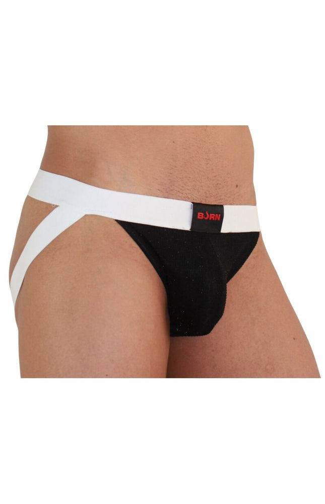 BURN - 004 JOCK NERO LUCIDO / BIANCO S