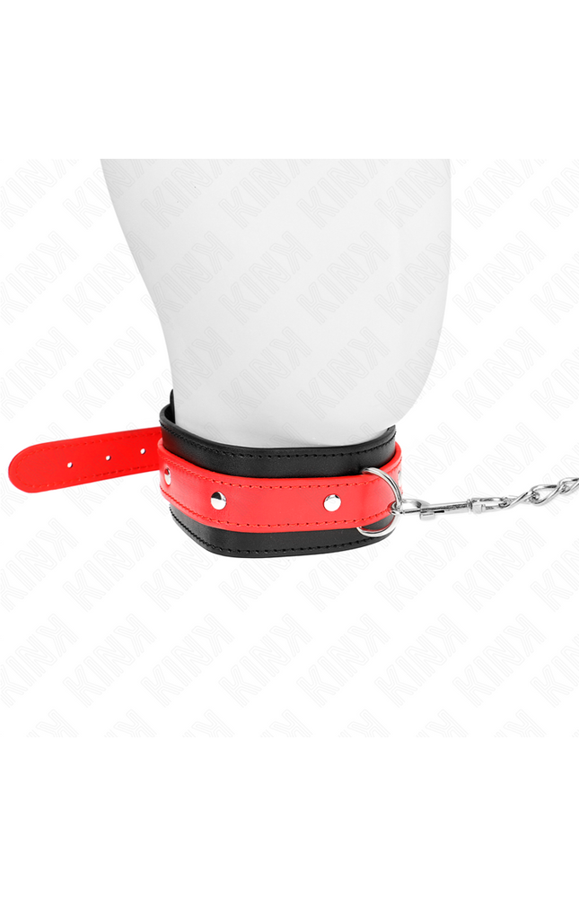 KINK - COLLANA CON CINTURINO ROSSO 65 CM REGOLABILE 36-43 CM X 5 CM