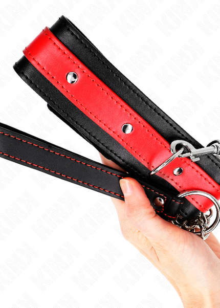 KINK - COLLANA CON CINTURINO ROSSO 65 CM REGOLABILE 36-43 CM X 5 CM