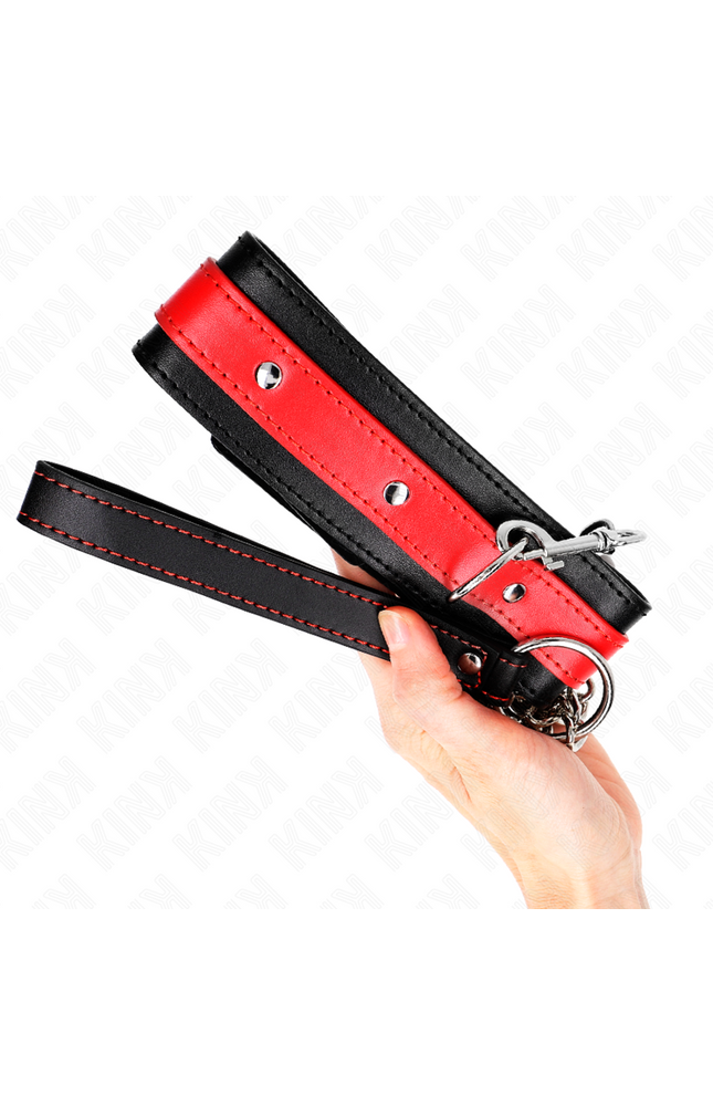 KINK - COLLANA CON CINTURINO ROSSO 65 CM REGOLABILE 36-43 CM X 5 CM