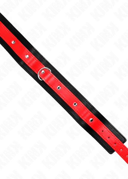 KINK - COLLANA CON CINTURINO ROSSO 65 CM REGOLABILE 36-43 CM X 5 CM