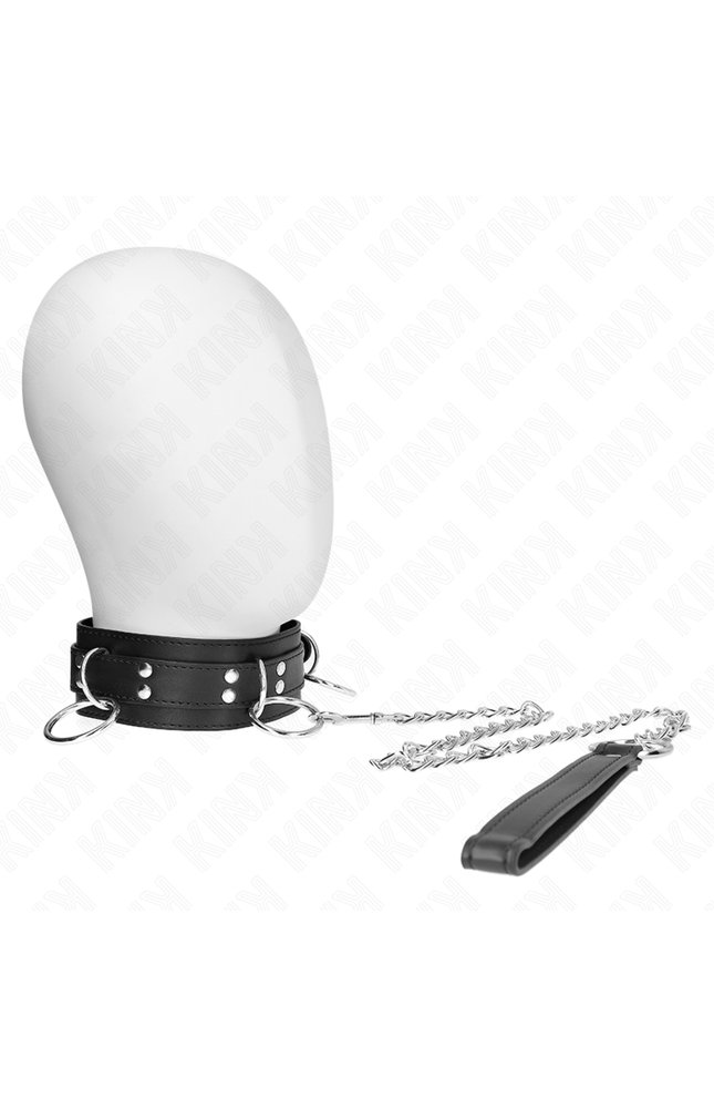 KINK - COLLANA SCHIAVITÙ 3 ANELLI CON CINTURINO 80 CM 53 X 5 CM