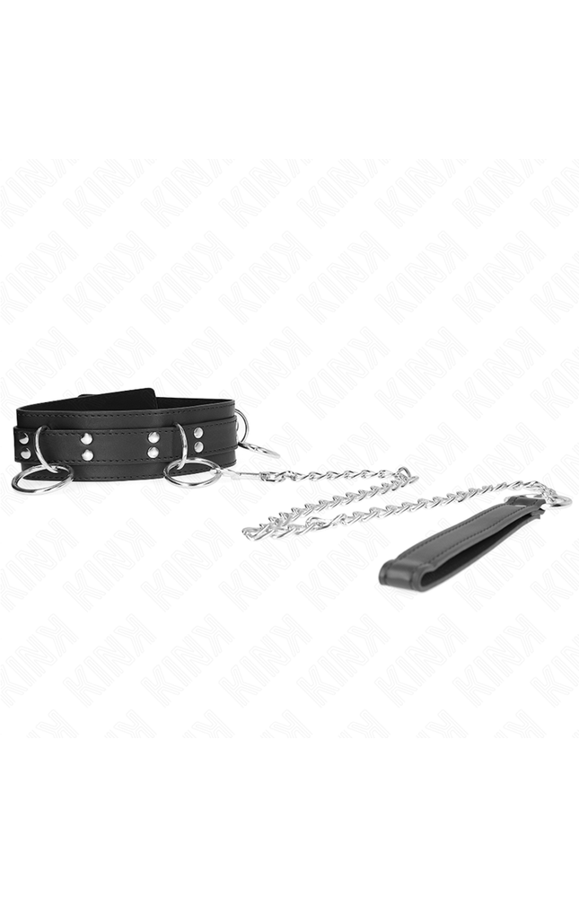 KINK - COLLANA SCHIAVITÙ 3 ANELLI CON CINTURINO 80 CM 53 X 5 CM