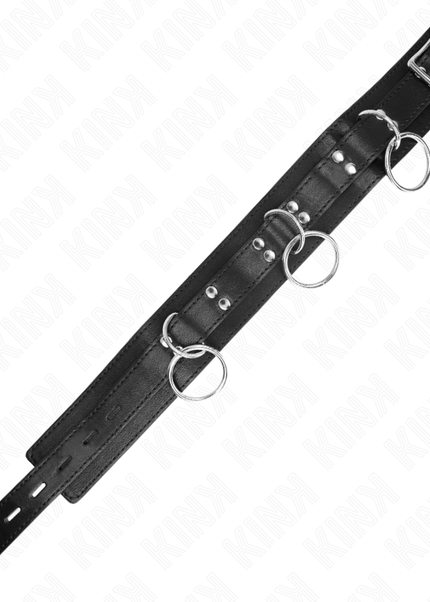 KINK - COLLANA SCHIAVITÙ 3 ANELLI CON CINTURINO 80 CM 53 X 5 CM