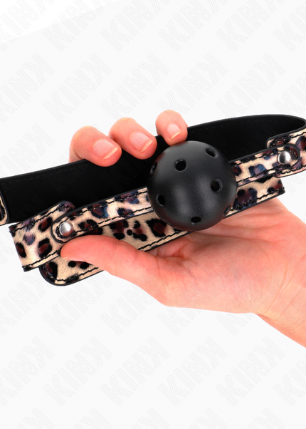 KINK - PALLA TRASPIRANTE LEOPARDO 4,5 CM BAVAGLIO 65 x 2,5 CM