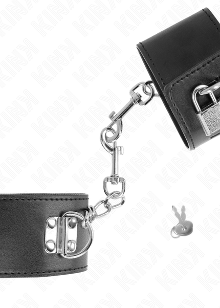 KINK - RESISTENZA DA POLSO CON CHIUSURA A LUCCHETTO NERO REGOLABILE 16-23 CM X 5,5 CM