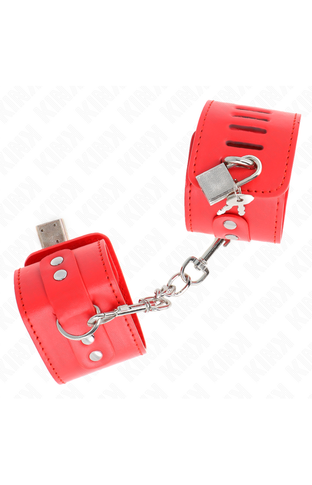 KINK - RESISTENZA DA POLSO CON CHIUSURA A LUCCHETTO ROSSO REGOLABILE 16-23 CM X 5,5 CM