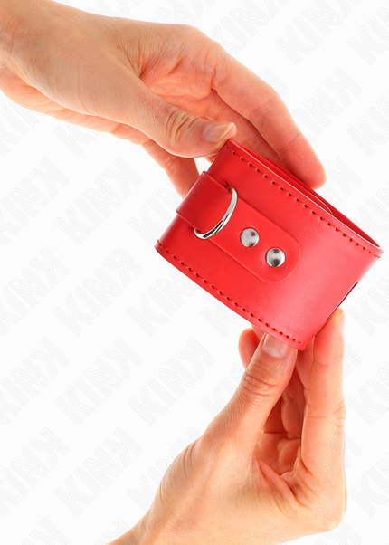 KINK - RESISTENZA DA POLSO CON CHIUSURA A LUCCHETTO ROSSO REGOLABILE 16-23 CM X 5,5 CM