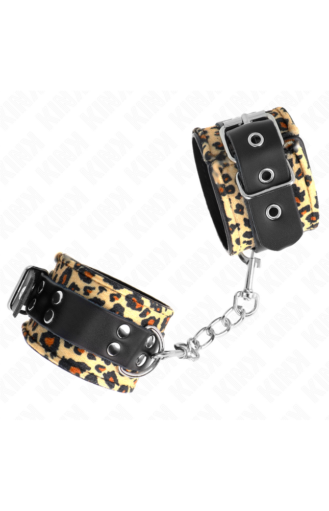 KINK - POGGIAPOLSO IN VERA PELLE LEOPARDATA REGOLABILE 18-29 CM X 5,5 CM