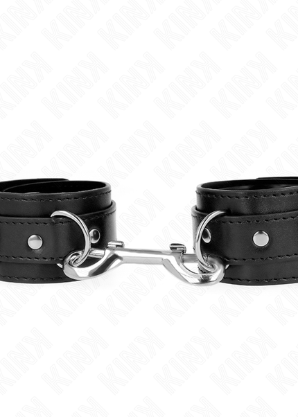 KINK - POTENZIALE DA POLSO FILA DI RIVETTI SINGOLA NERA REGOLABILE 17-28 CM X 5 CM