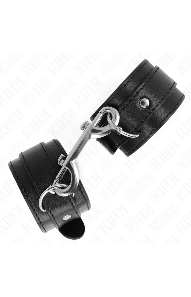 KINK - POTENZIALE DA POLSO FILA DI RIVETTI SINGOLA NERA REGOLABILE 17-28 CM X 5 CM